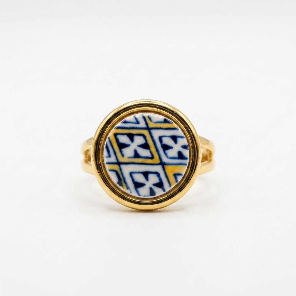 Bague avec céramique revalorisée