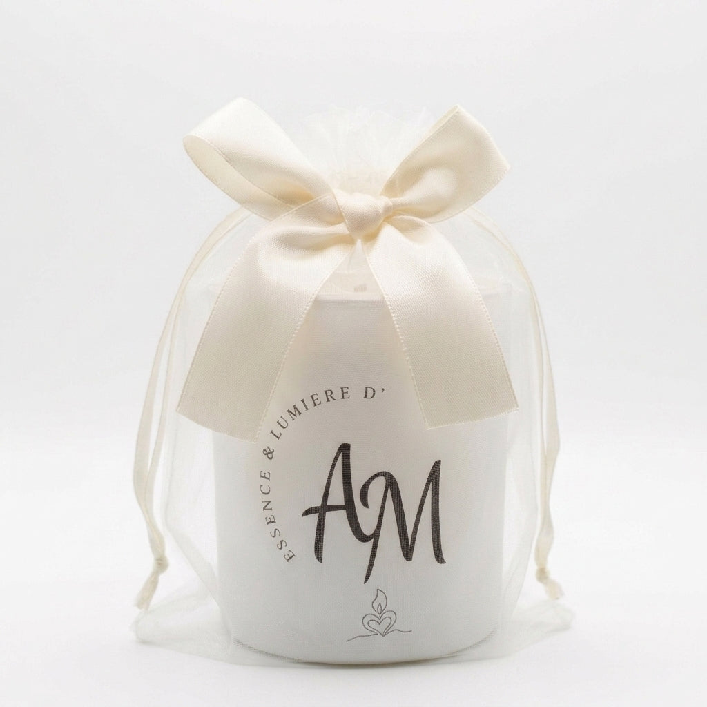 Bougie Bienfaitrice en cire végétale parfumée "Fleur de coton"