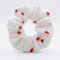 Chouchou cheveux femme en coton coeur rouge • Tendance et Pratique