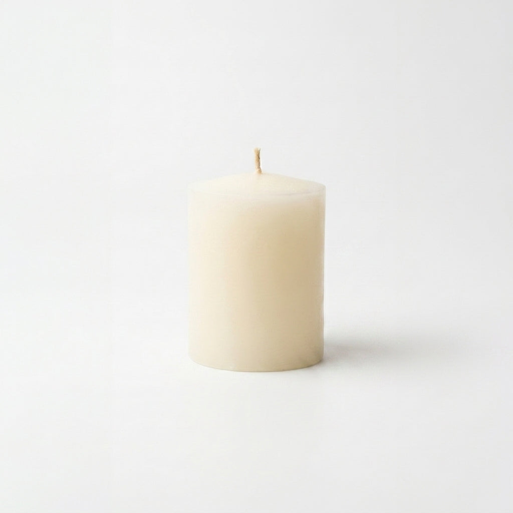 Lot de 4 Bougies Bienfaitrices "Votives" en cire d'abeille (2 blanches / 2 jaunes)