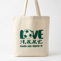 Tote bag écru avec soufflet - Amoureux de l'ASSE