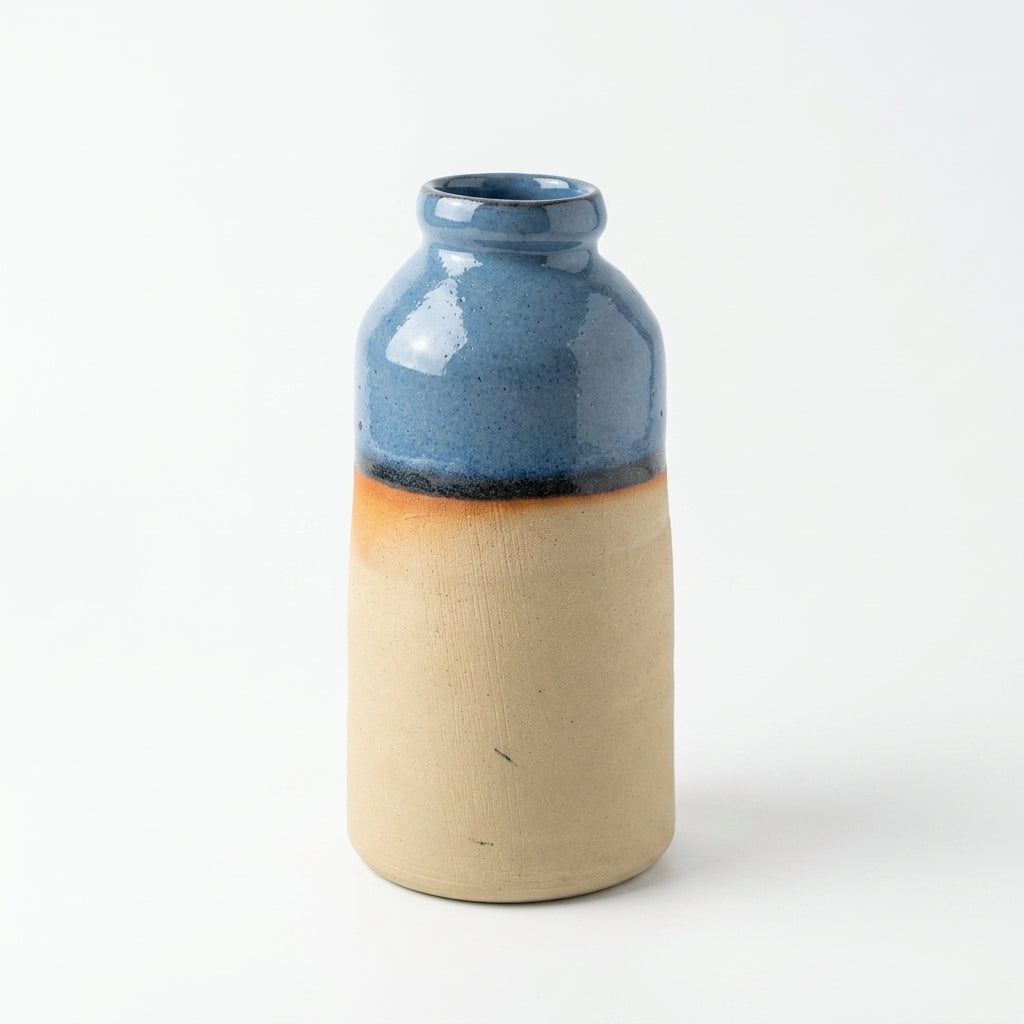 Vase bouteille en grès