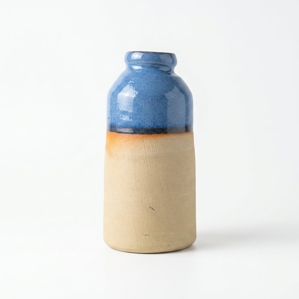Vase bouteille en grès
